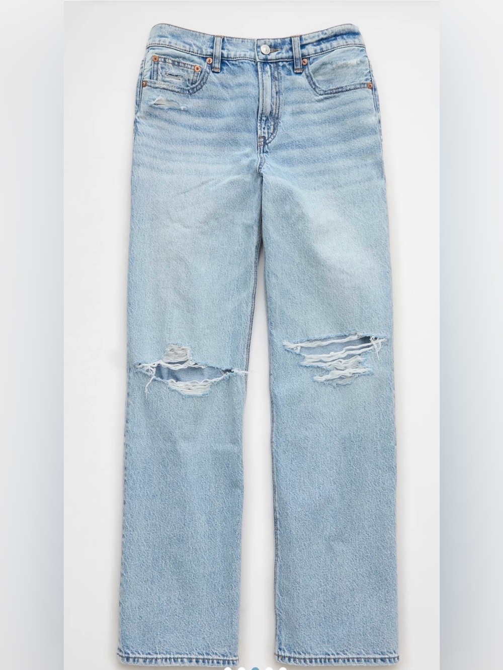 American Eagle Strigid Ripped High-Waisted Stovepipe Jean